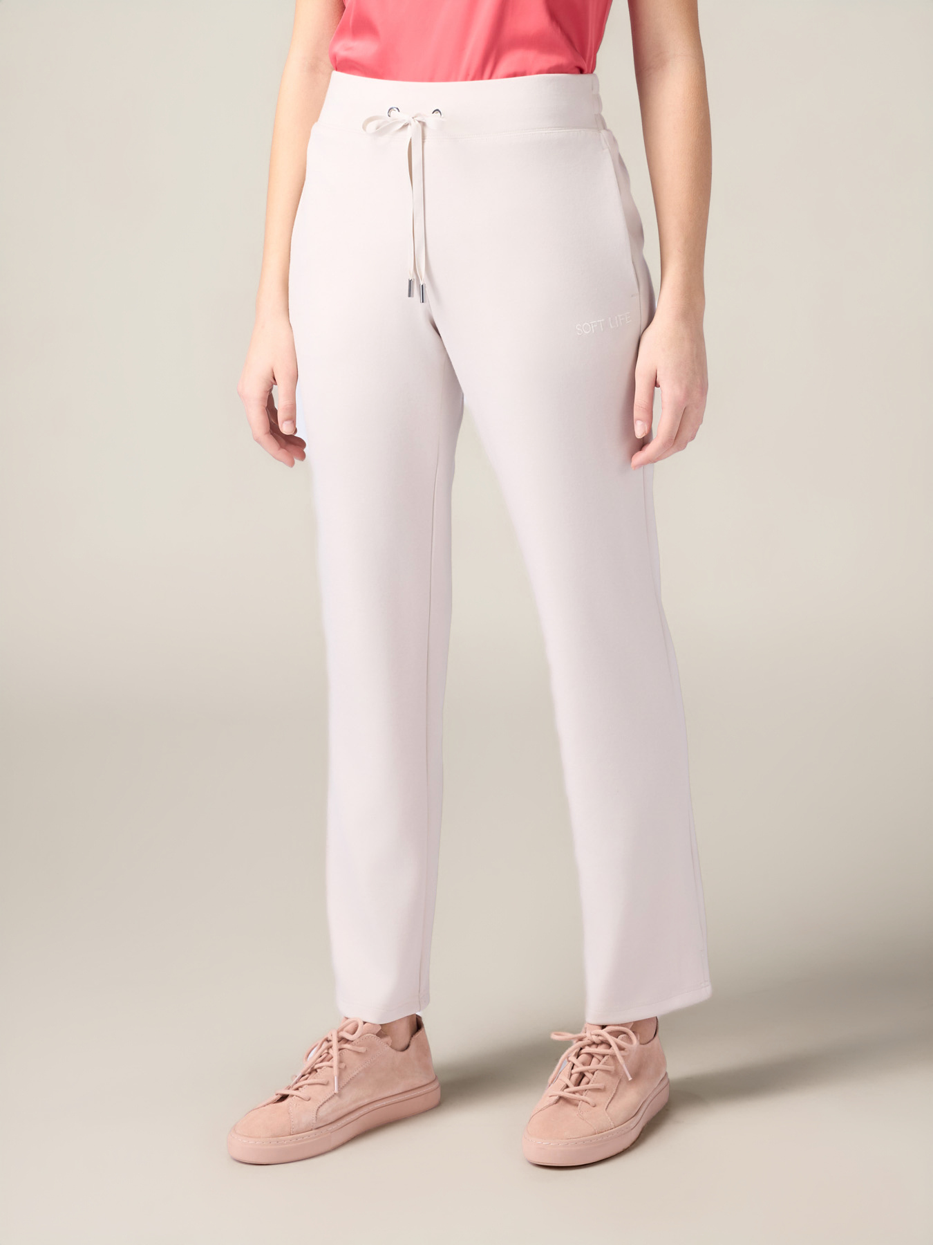 Soft touch joggers with drawstring image number 3