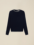 Crewneck sweater in cashmere blend with appliqu&eacute;s image number 3