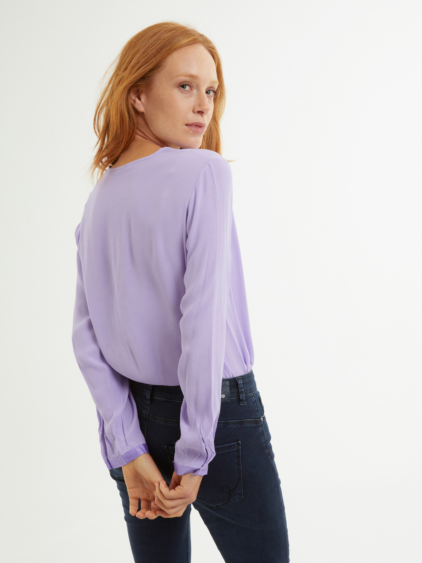 Viscose blouse with ruching image number 2