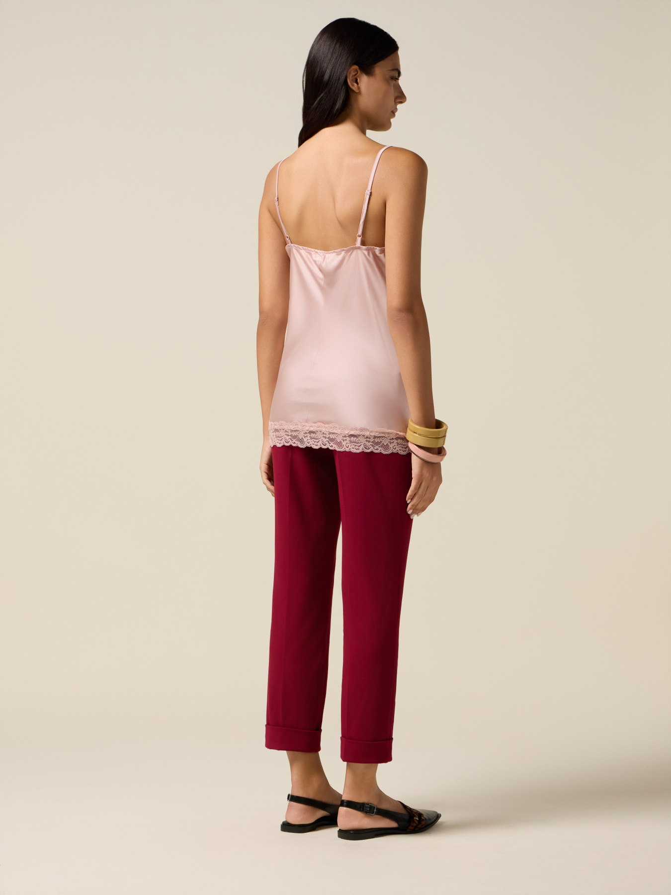 Top-Dessous aus Satin und Spitze image number 1