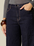 Flare jeans with crystals image number 2