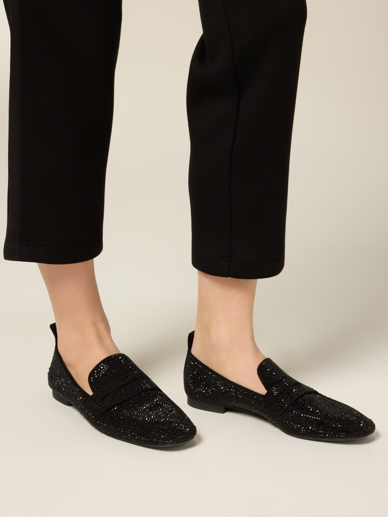 Ballet flats with rhinestone embellishments image number 0