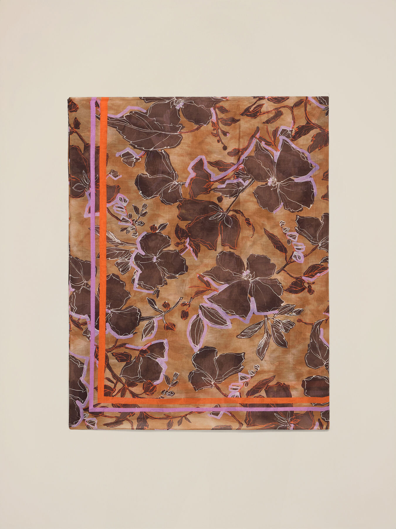 Foulard fantasia misto seta image number 1