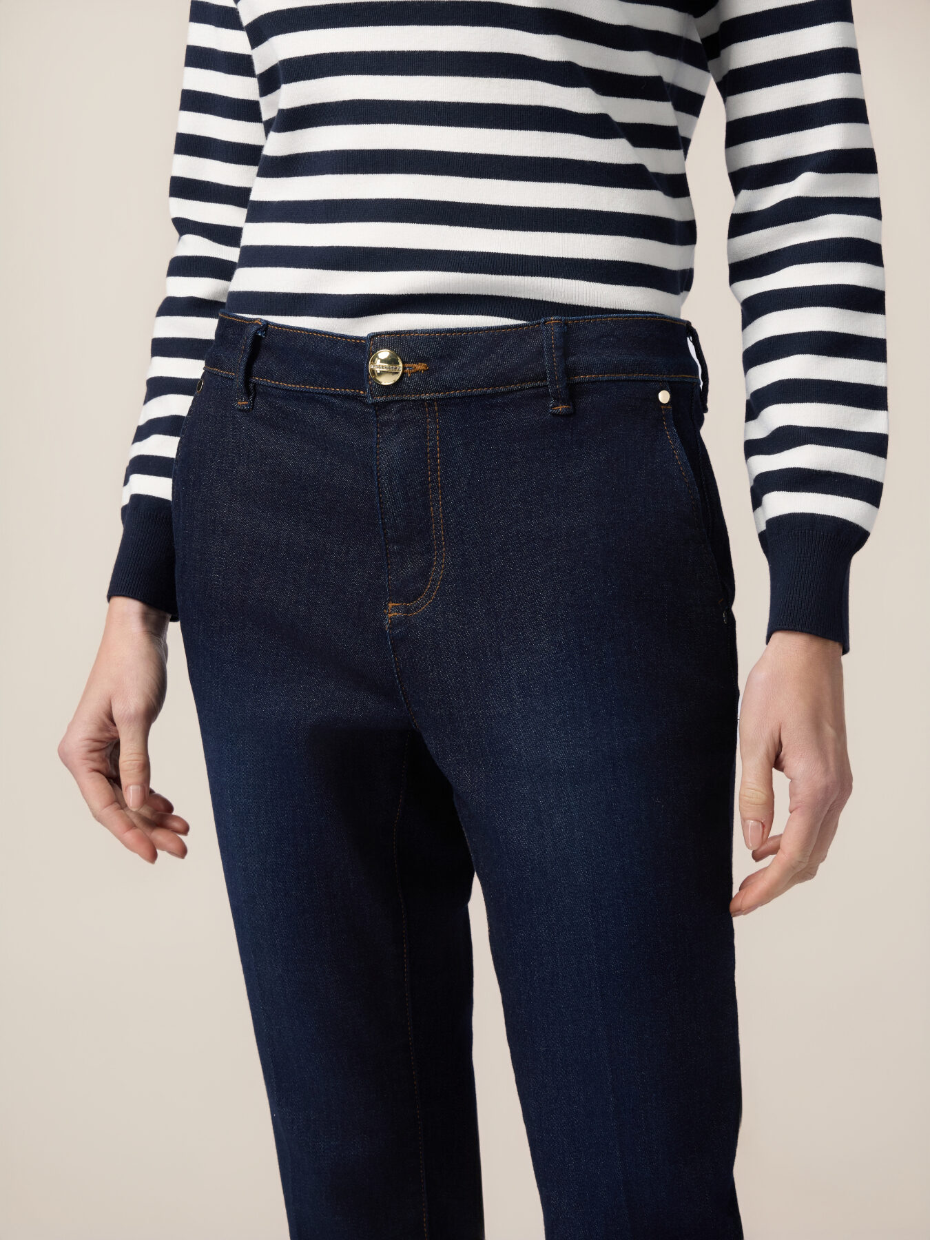 Rinse denim chino jeans image number 2