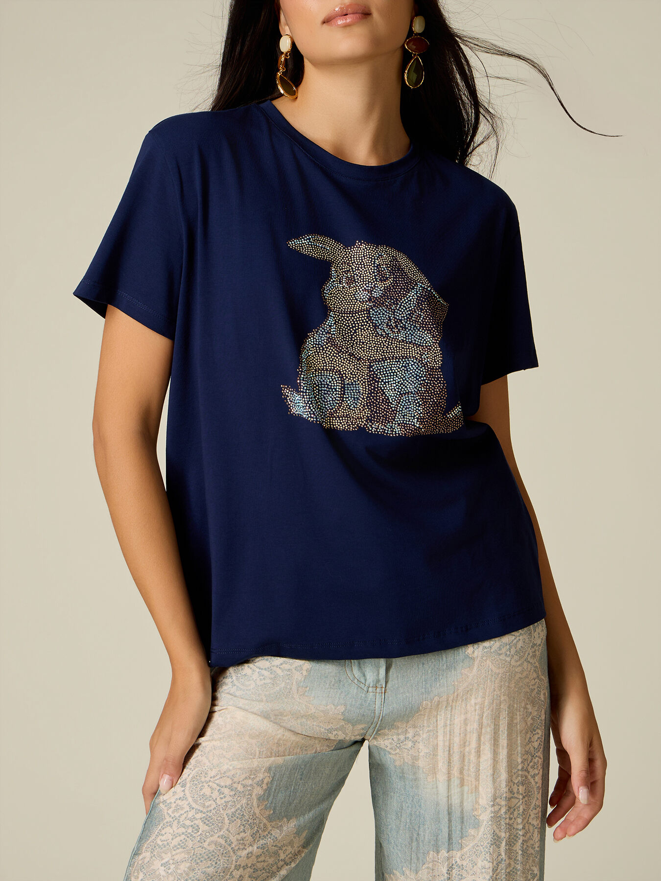 T-Shirt mit Applikationen image number 2