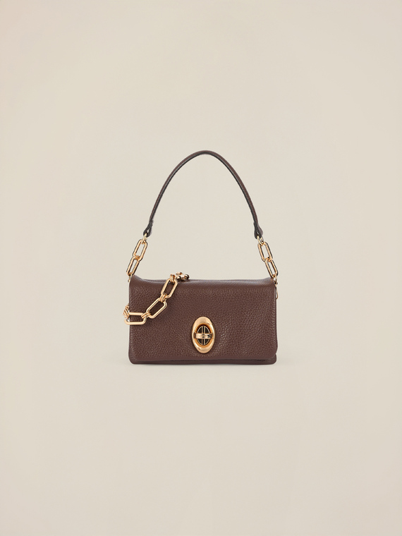 Small genuine leather shoulder bag