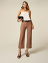 Pantalones cropped con vuelta image number 0