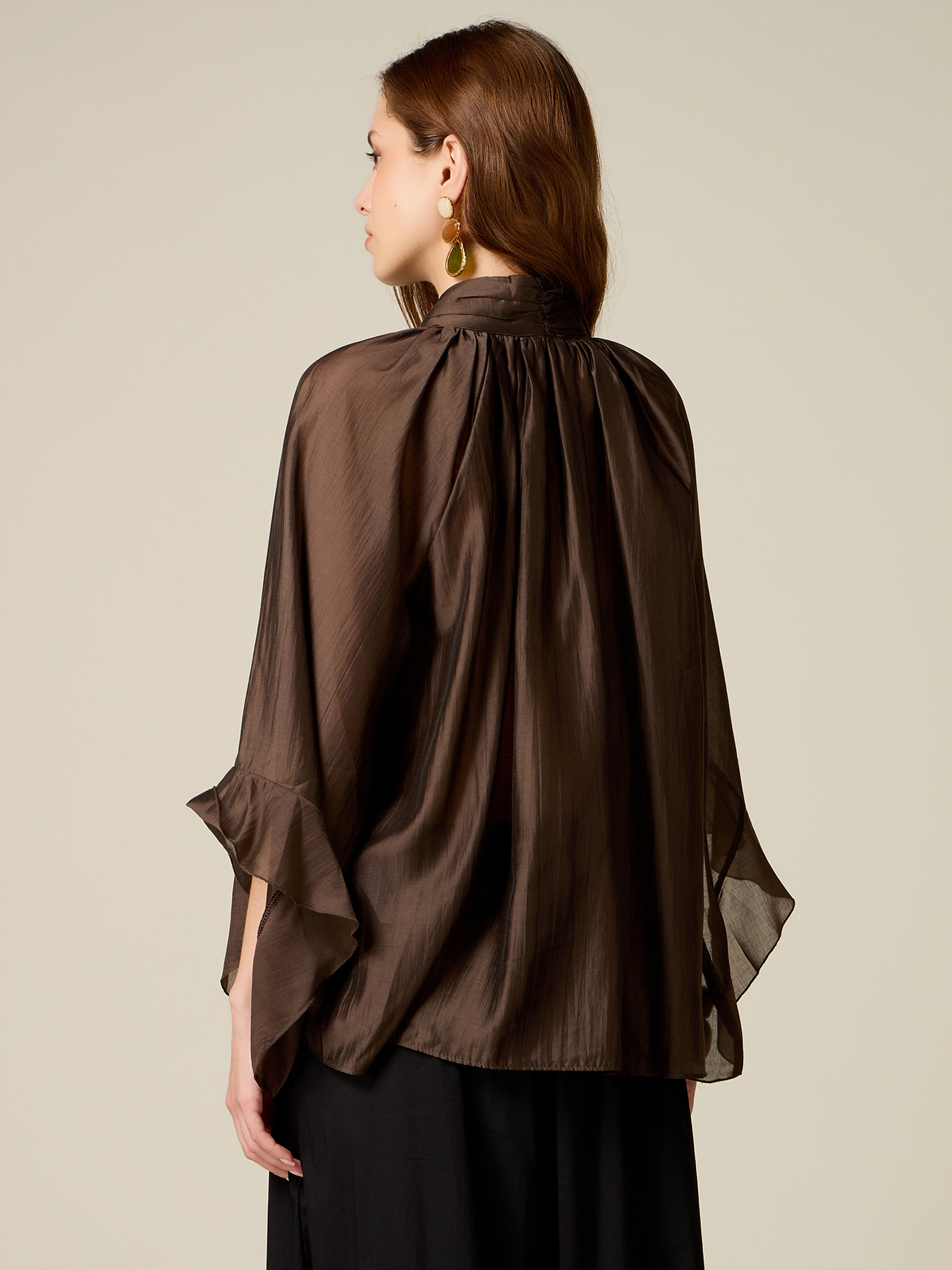 Blouse en voile avec n&oelig;ud image number 1