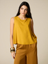 Sleeveless linen blend top image number 0