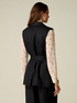 Gilet in lino con cintura in vita image number 1