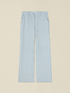 Gestreifte Palazzo-Hose mit Crinkle-Effekt image number 4
