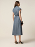 Blusa en tejido mezcla de lino efecto denim image number 1