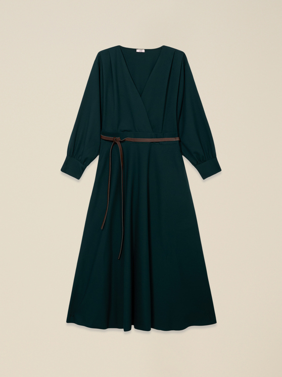 Flare dress with belt