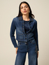 Giacca in denim con patch gioiello image number 0