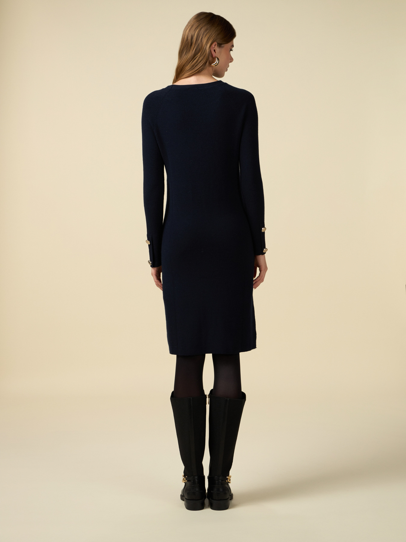 Rochie din tricot cu nasturi image number 1