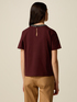 Cotton t-shirt with jewel neckline image number 1