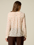 Bluse mit Fantasiemuster und Volants image number 1
