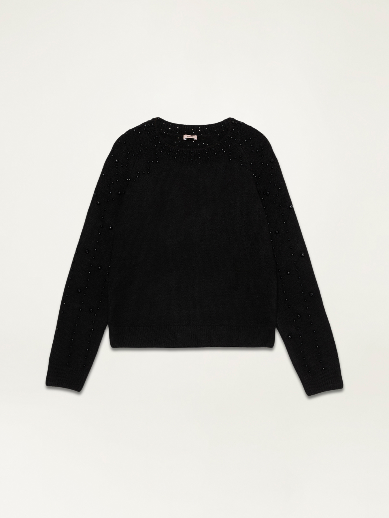 Pullover mit Rundhalsausschnitt und Perlenstickerei image number 3