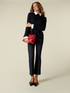 Flare-Jeans mit Kristallen im All-over-Design image number 0
