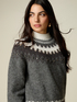 Jacquard-pattern sweater with stud embellishments image number 2
