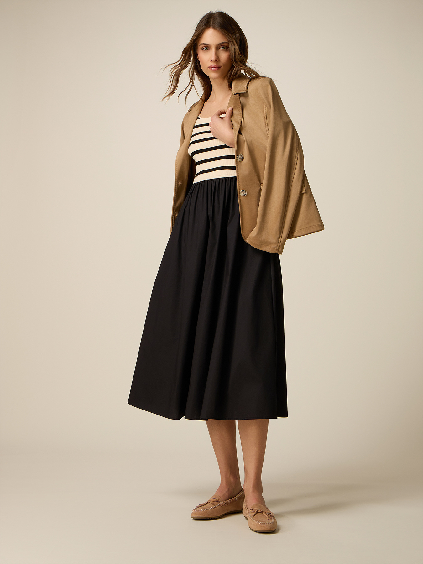 Sleeveless combined dress image number 0
