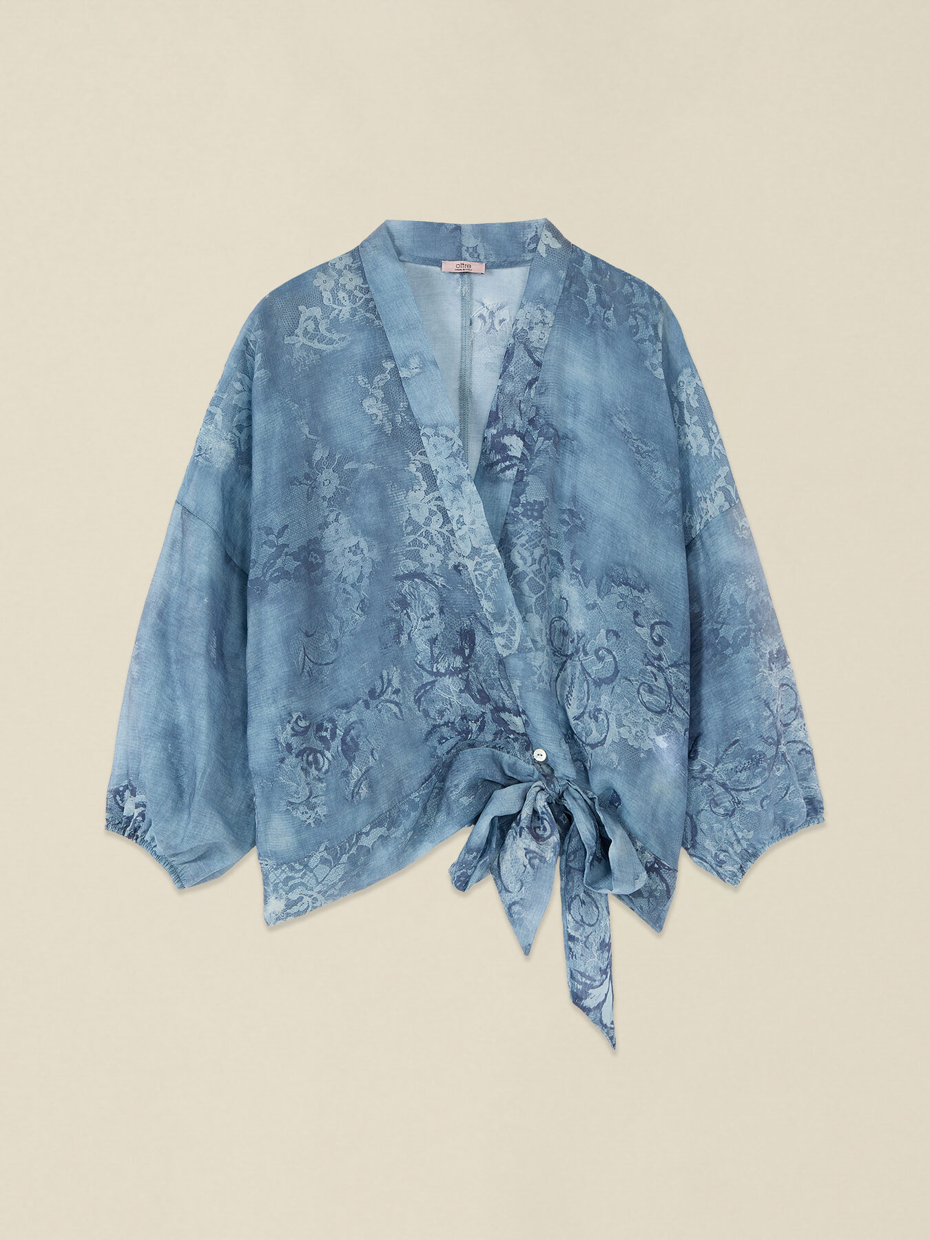 Camicia a kimono con nodo image number 3