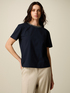 Cotton t-shirt with jewel neckline image number 0