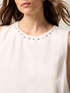 Mixed linen top with crystals image number 2