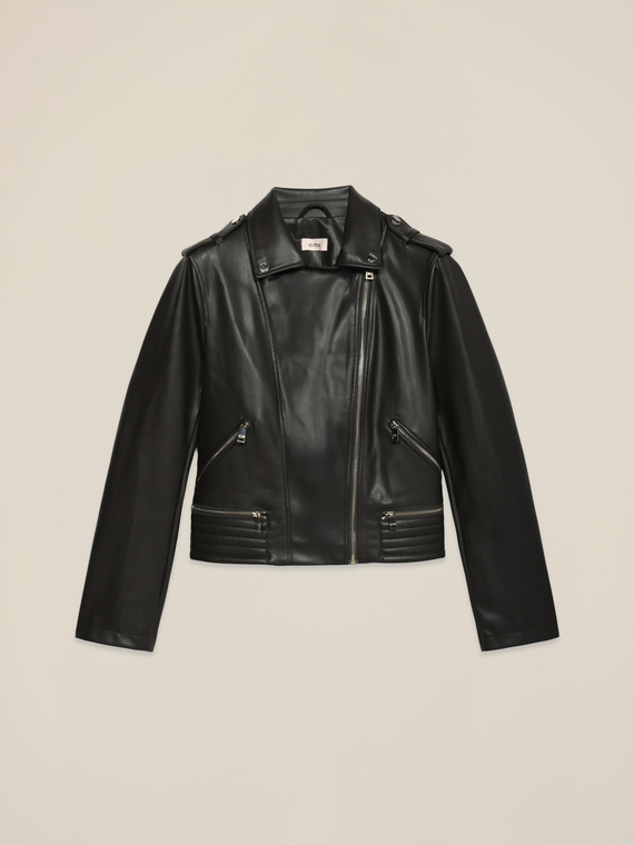 Biker jacket with zip