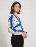 Blouse with foulard pattern image number 0
