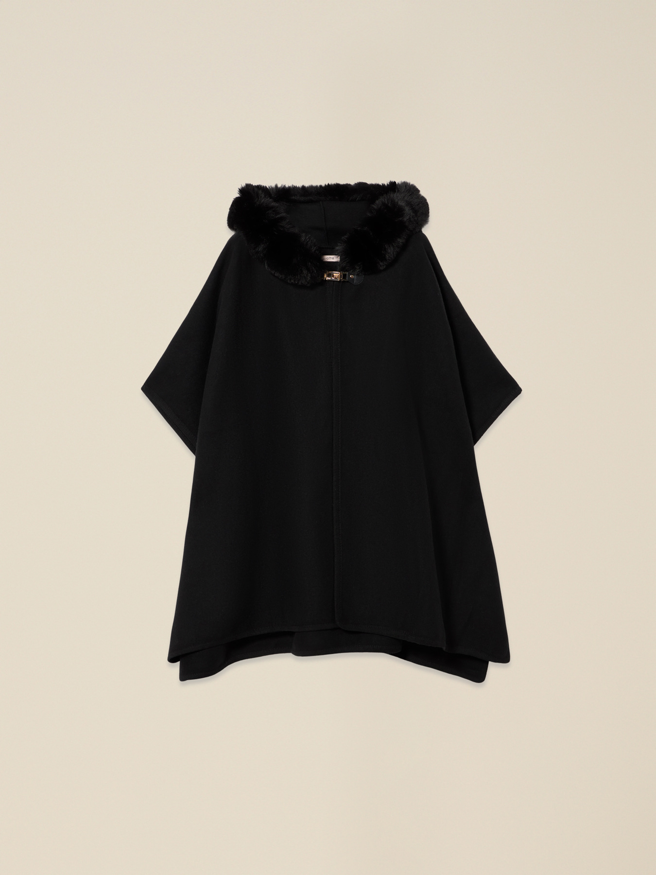 Maxi poncho con cappuccio image number 1