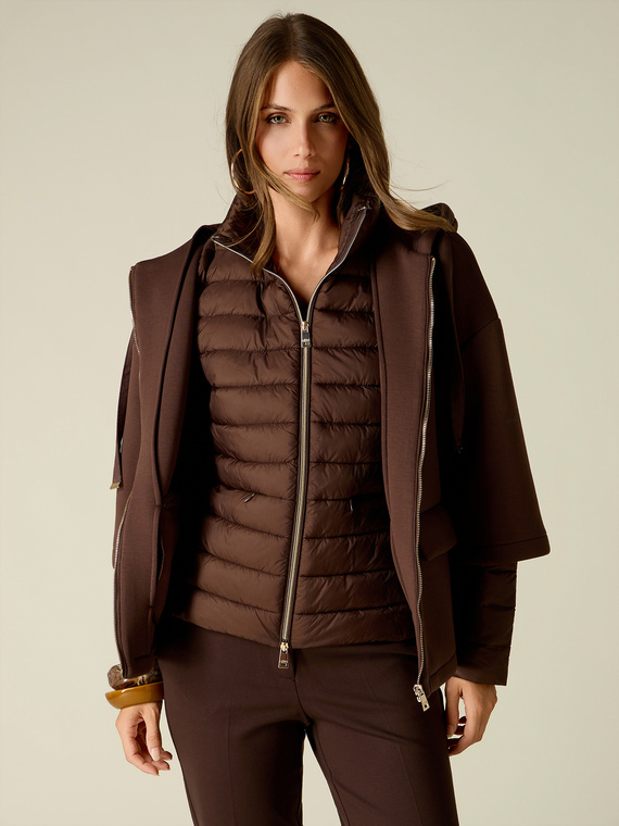 Scuba cape with detachable down liner