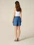 Tencel shorts with denim effect image number 1