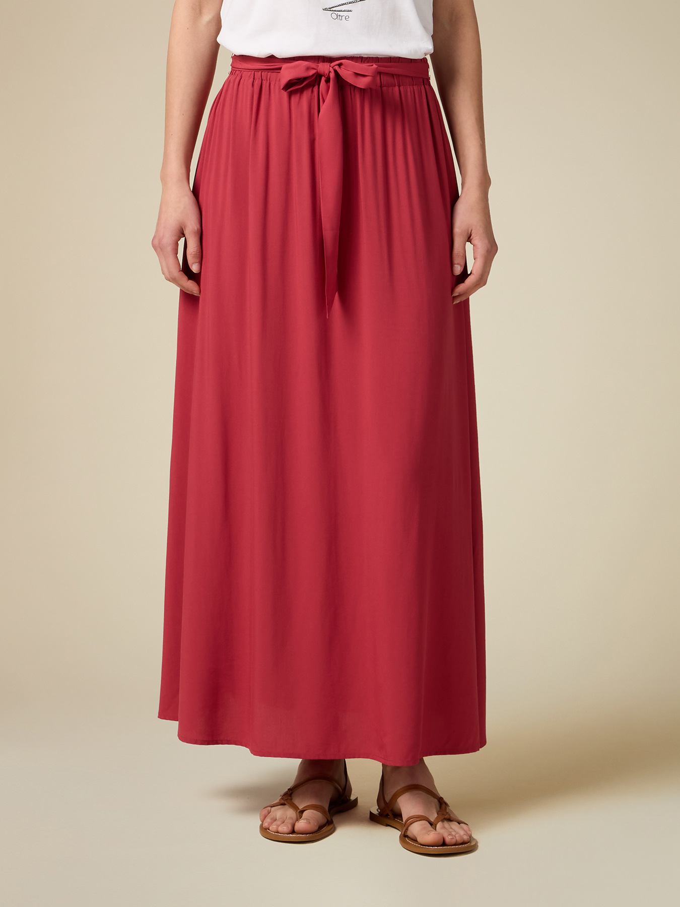 Long viscose skirt image number 3