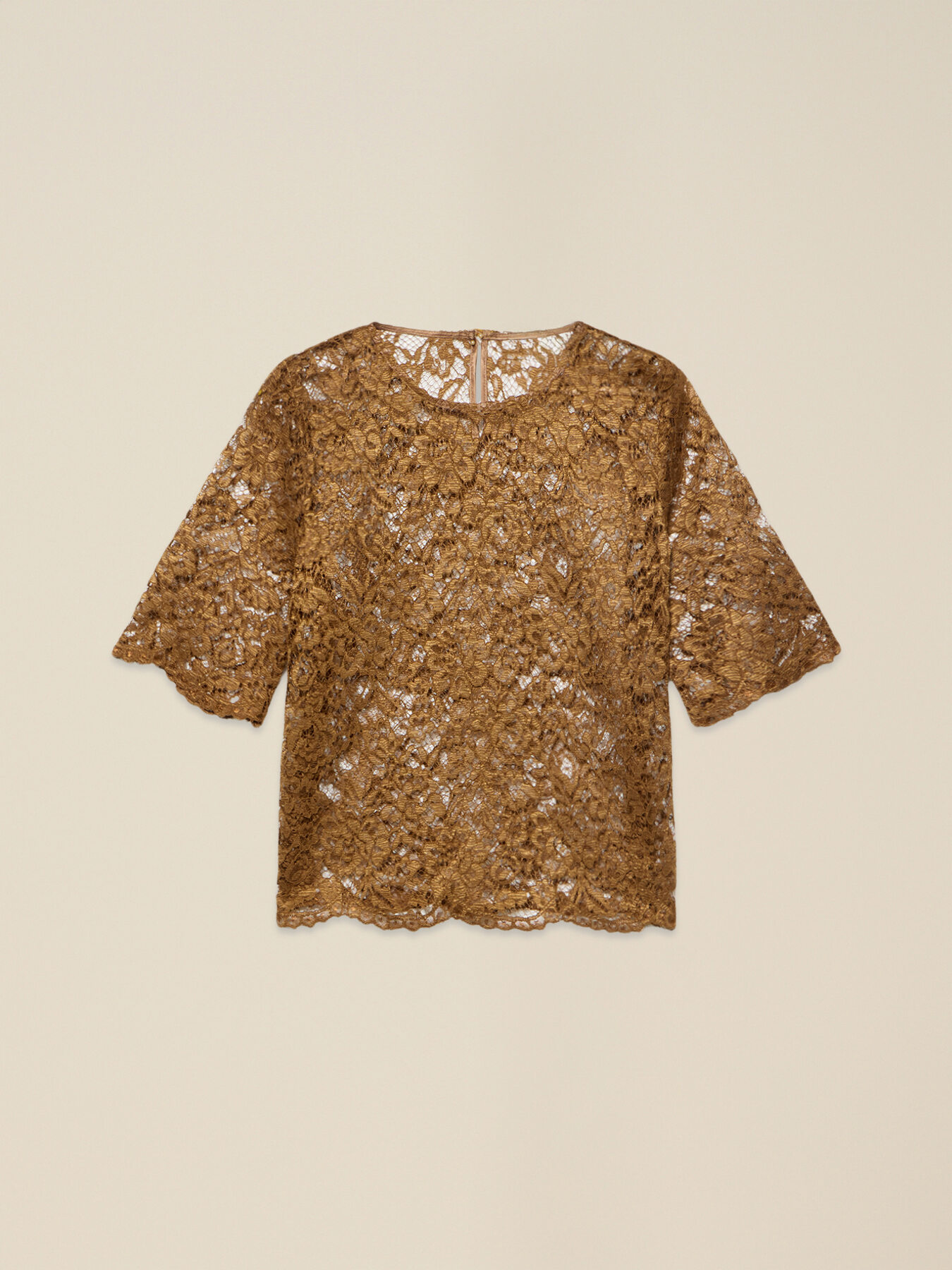 Lace blouse with elbow-length sleeves image number 3