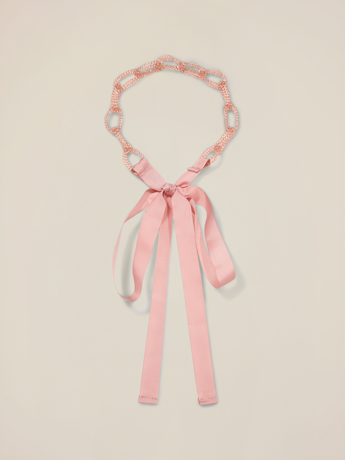 Grosgrain and beaded belt image number 0