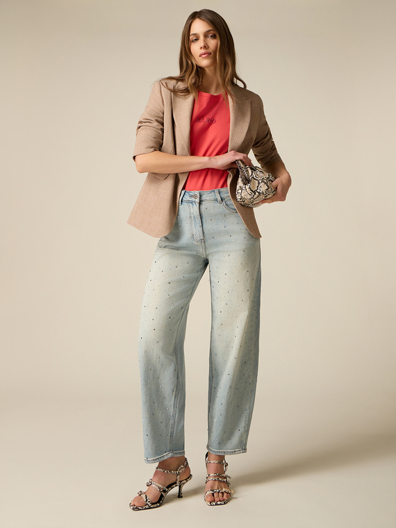 Balloon jeans with studs