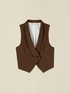 Short tailored vest image number 3