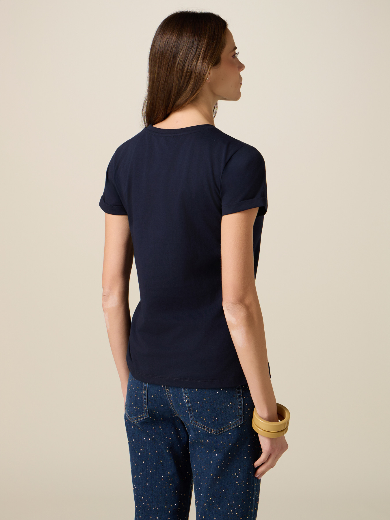 T-shirt with jewel detail image number 1
