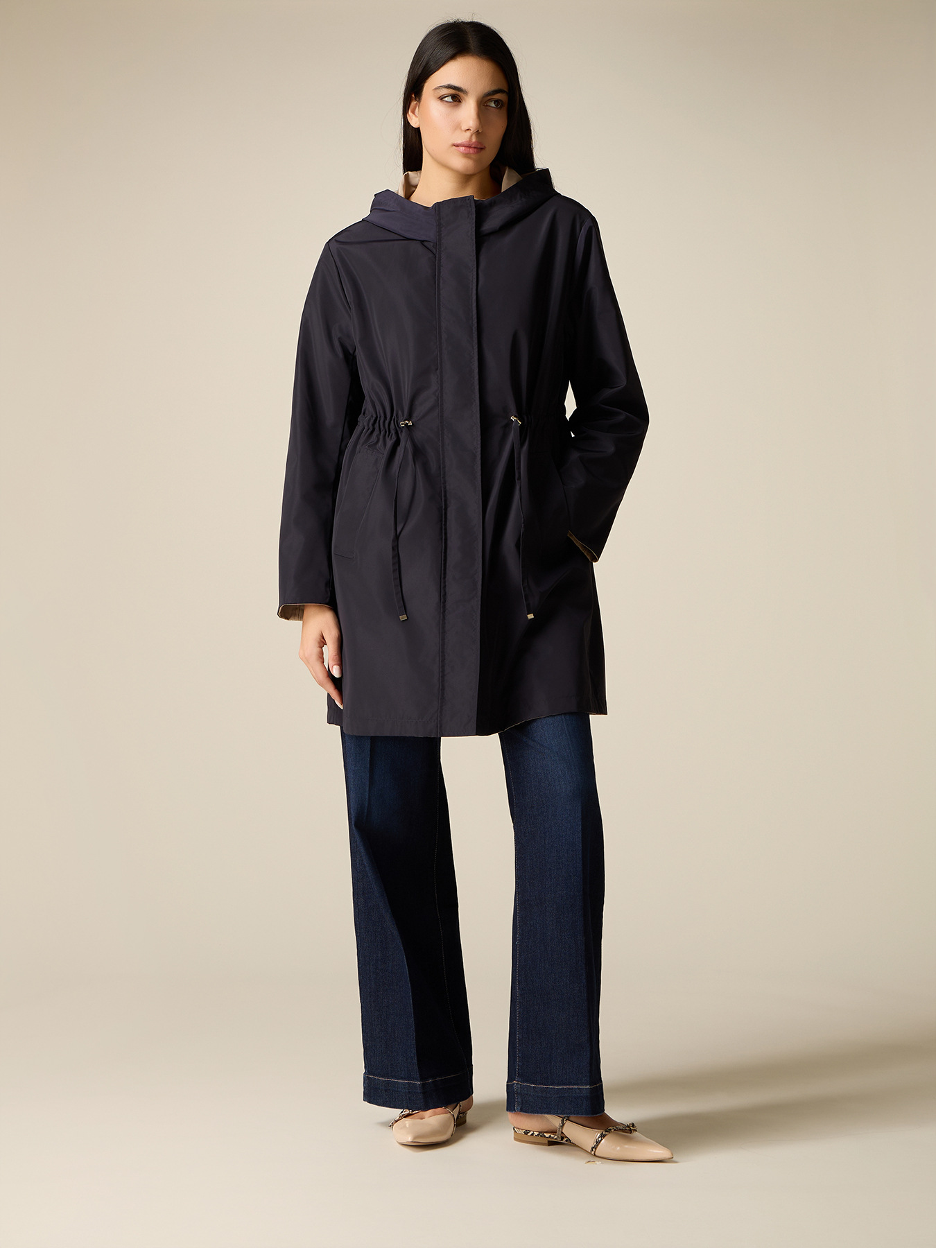 Wendbare Nylon-Parka mit Kapuze image number 0