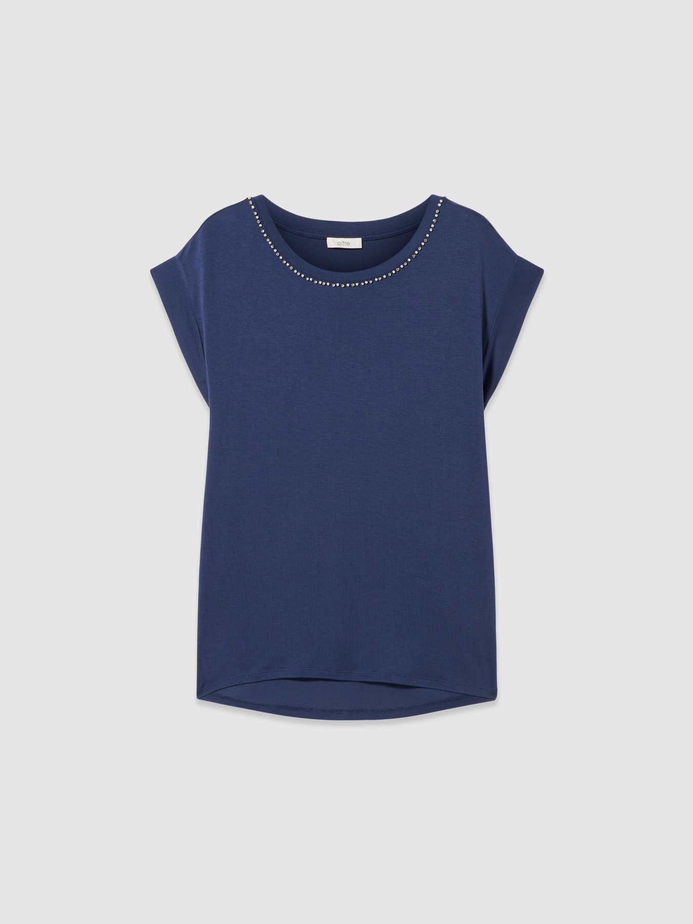 T-Shirt Scuba Con Applicazioni Gioiello - Primavera/Estate 2025 Made In Italy