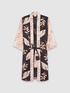 Kimono-Jacke aus gemustertem Satin image number 3