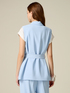 Tailored vest in fluid fabric image number 1