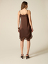 Satin dress with lace image number 1