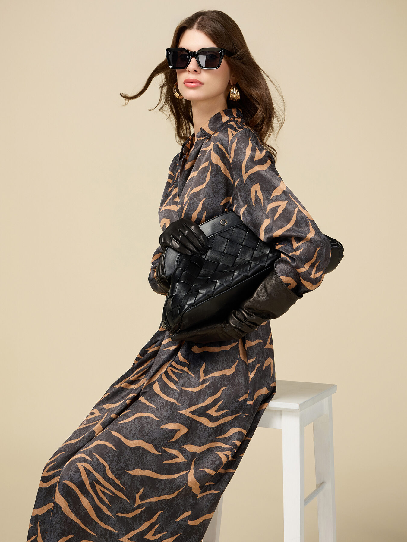 Rochie midi model portofel image number 3