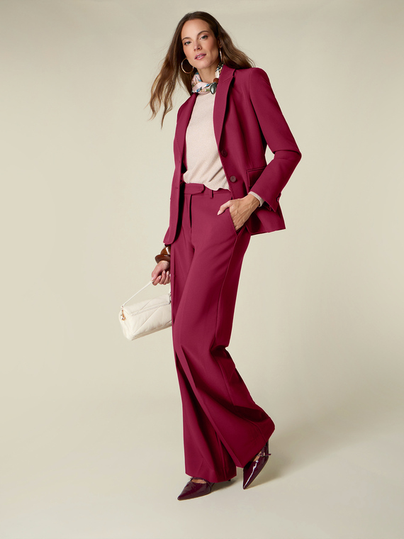 Pantaloni palazzo con chiusura sartoriale