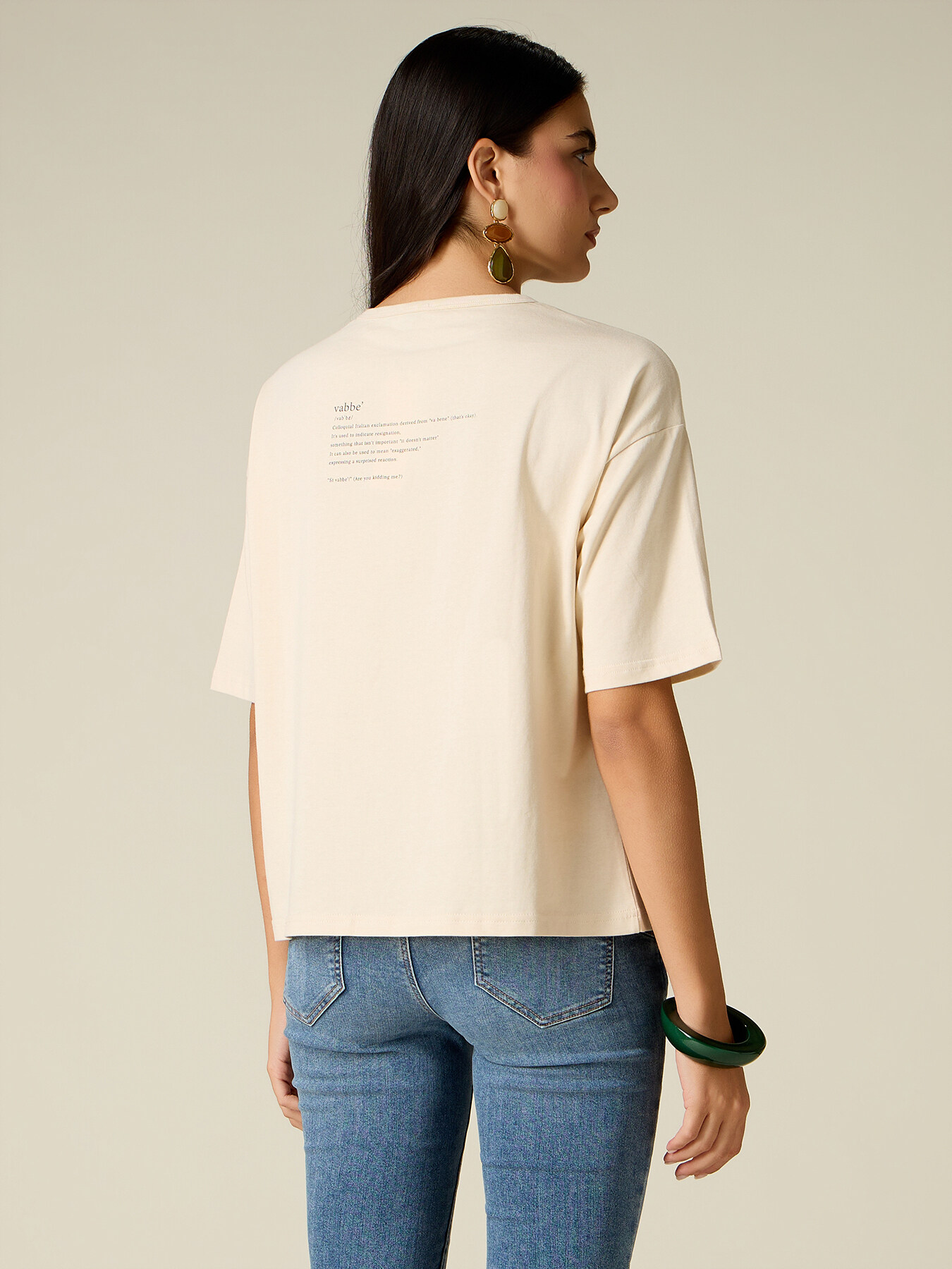 T-shirt con ricamo lettering image number 2