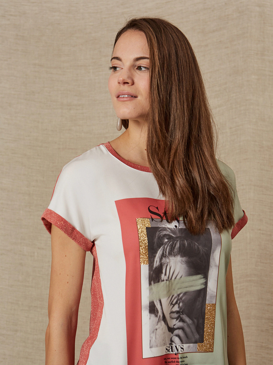 t shirt bimaterica motivi