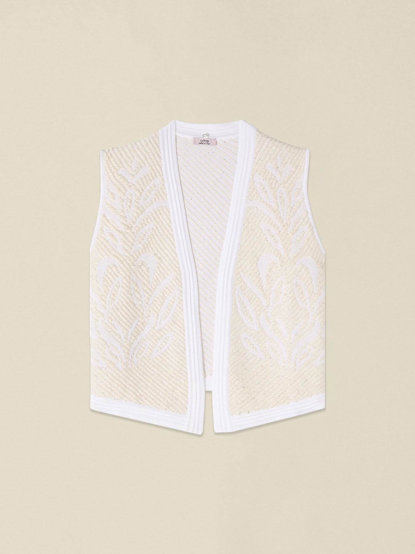 Gilet effetto stuoia con micro paillettes image number 3