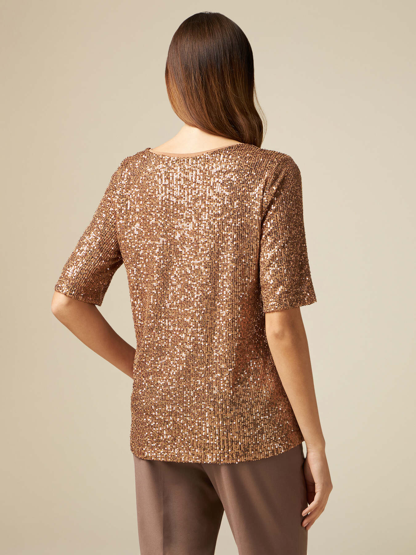 Blusa in paillettes image number 1